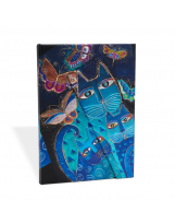 Blue Cats & Butterflies Notes 13x18cm 80 lista Paperblanks