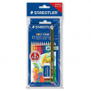 Bojice drvene 12 boja+grafitna olovka+gumica Staedtler Noris Club 144 NC12