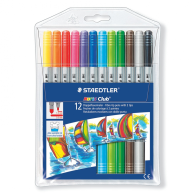 Flomaster školski 12 boja 2 vrha Staedtler Noris Club 320 NWP12