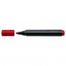 Permanentni marker Faber-Castell Grip 1503 kosi vrh crveni