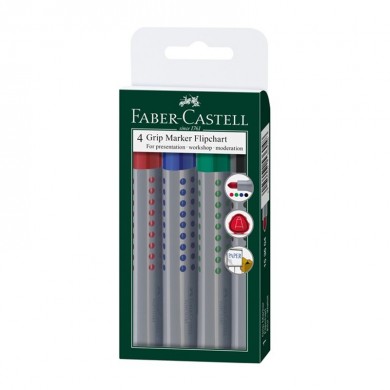 Flipchart markeri Faber-Castell Grip set 4 boje