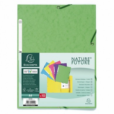 Fascikl s gumicom A4 Exacompta Chartreuse limeta zeleni